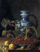 MELeNDEZ, Luis Still-Life with Fruit and a Jar oil painting on canvas